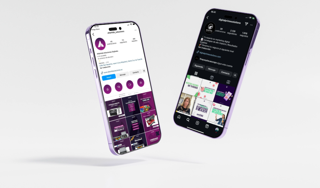 Realistic Purple phone screen mockup